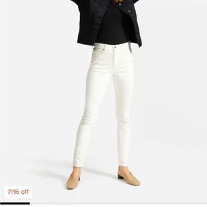 Everlane authentic stretch high rise skinny jean in Bone color, 27